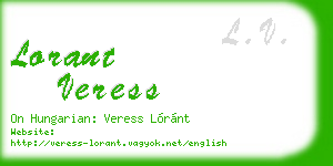 lorant veress business card