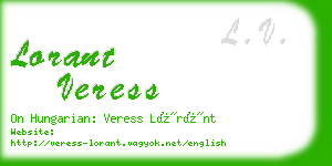 lorant veress business card